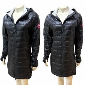 Canada Goose Hybridge Lite Quilted Jacket Long Medium Black NWT